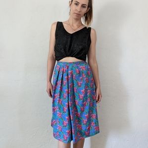 80s vintage floral skirt